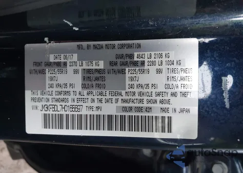 2017 Mazda Cx-5 Grand Touring from USA, damaged, VIN JM3KFBDL7H0165697